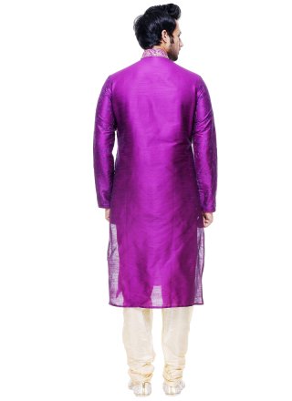 Violet Silk Kurta Pyjama