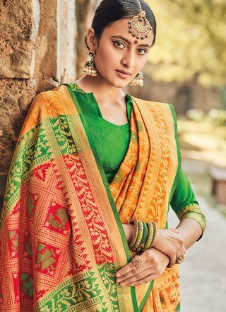Weaving Work Traditional Designer Saree