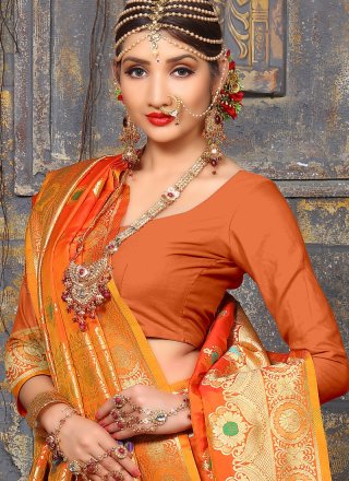 Weaving Work Traditional  Saree