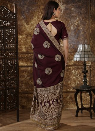 Art Silk Embroidered Traditional Designer Saree