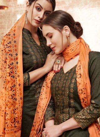 Art Silk Party Designer Pakistani Suit