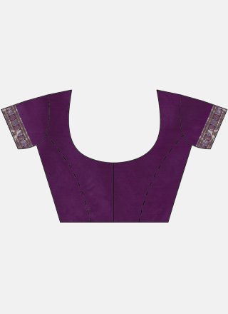 Art Silk Purple Silk Saree