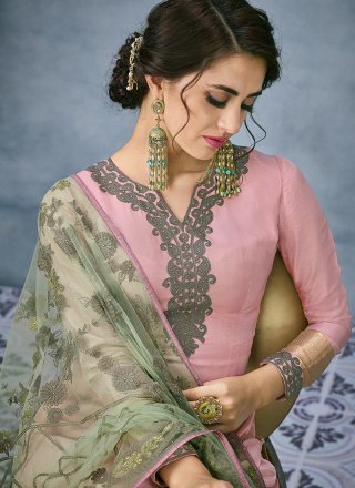 Art Silk Resham Designer Pakistani Suit