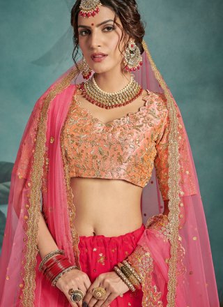 Art Silk Trendy Designer Lehenga Choli in Hot Pink