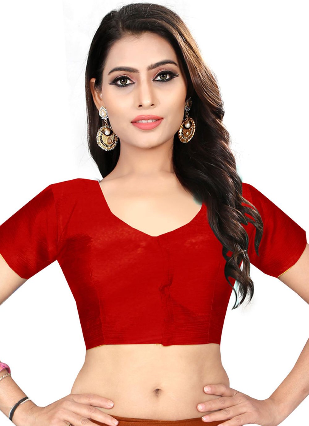 Attractive Red Color Readymade Blouse