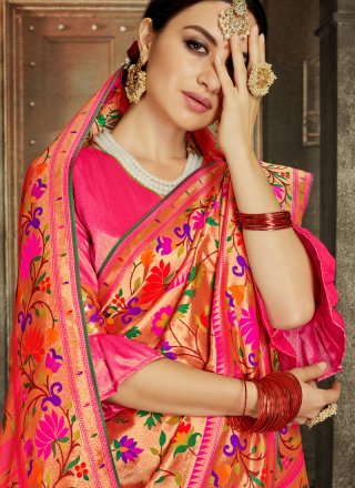 Banarasi Silk Classic Designer Saree in Pink