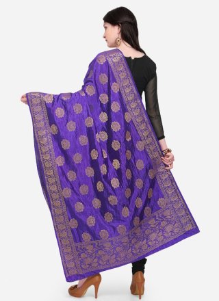Banarasi Silk Designer Dupatta in Violet