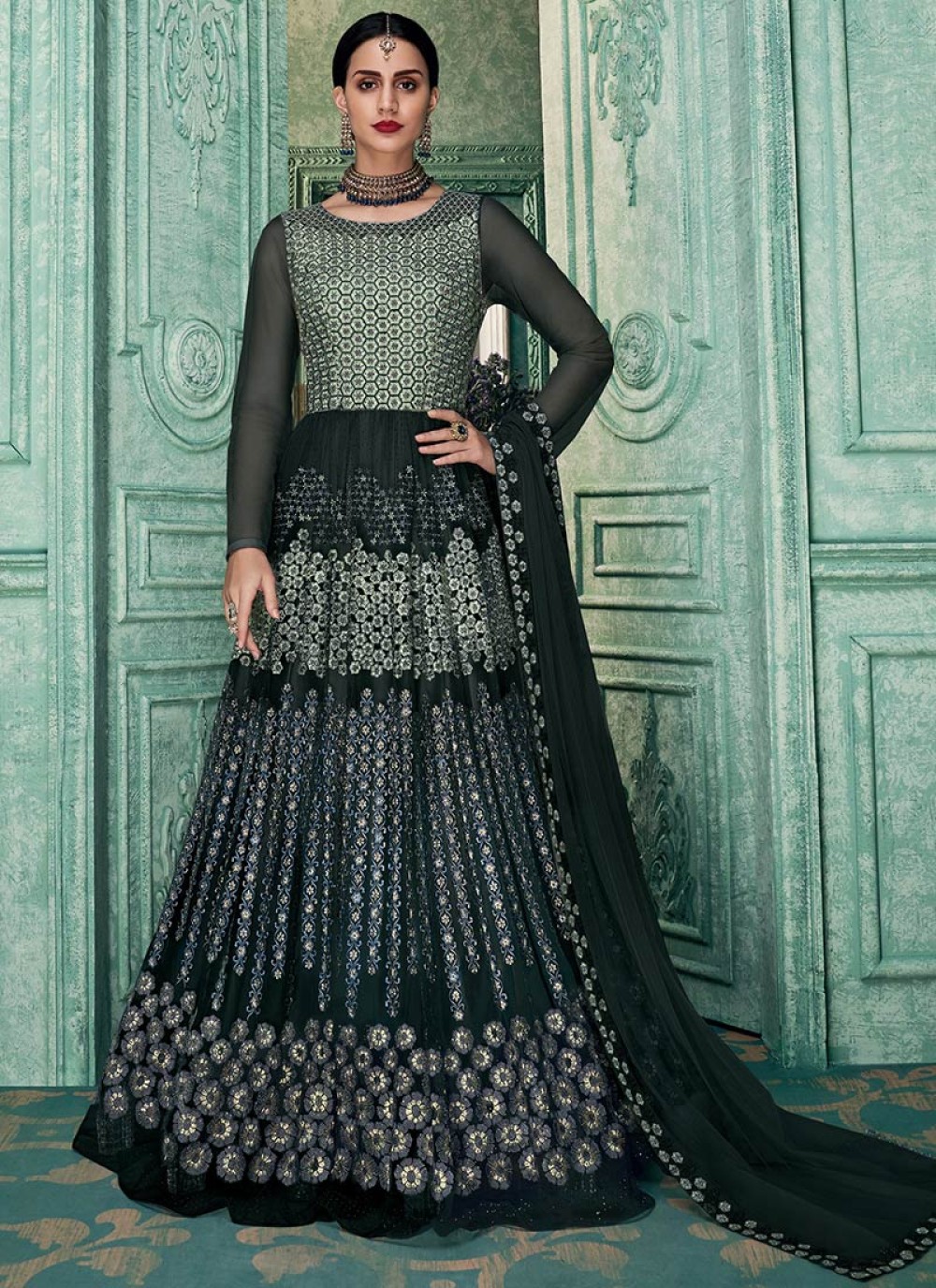 silk anarkali online