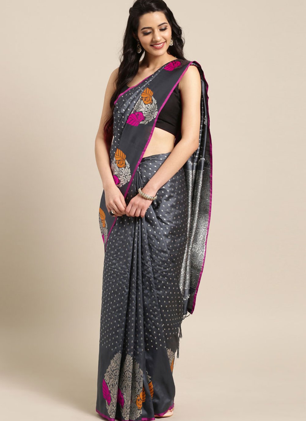 Black Weaving Ceremonial Traditional Designer Saree