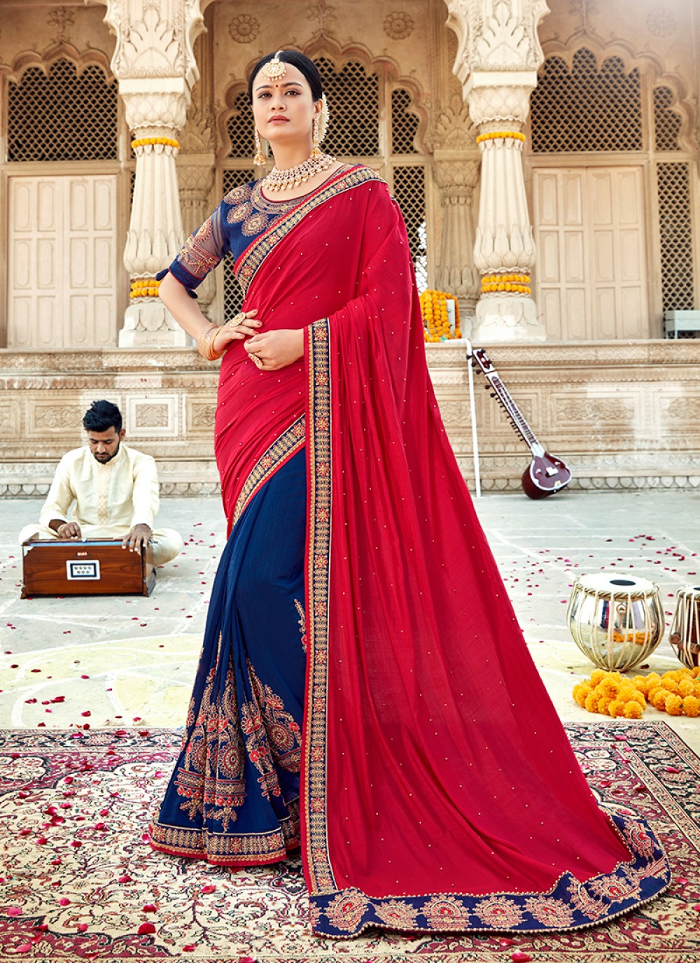 Alluring Royal Blue Soft Banarasi Silk Saree With Surpassing