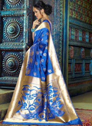 Blue Color Designer Saree