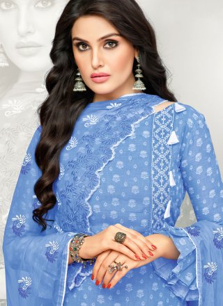 Blue Festival Designer Pakistani Suit