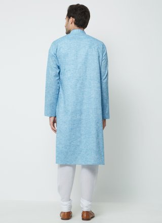 Blue Mehndi Kurta Pyjama