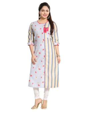 Multi Colour Party Casual Kurti