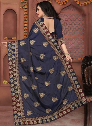 Blue Zari Designer Traditional Saree