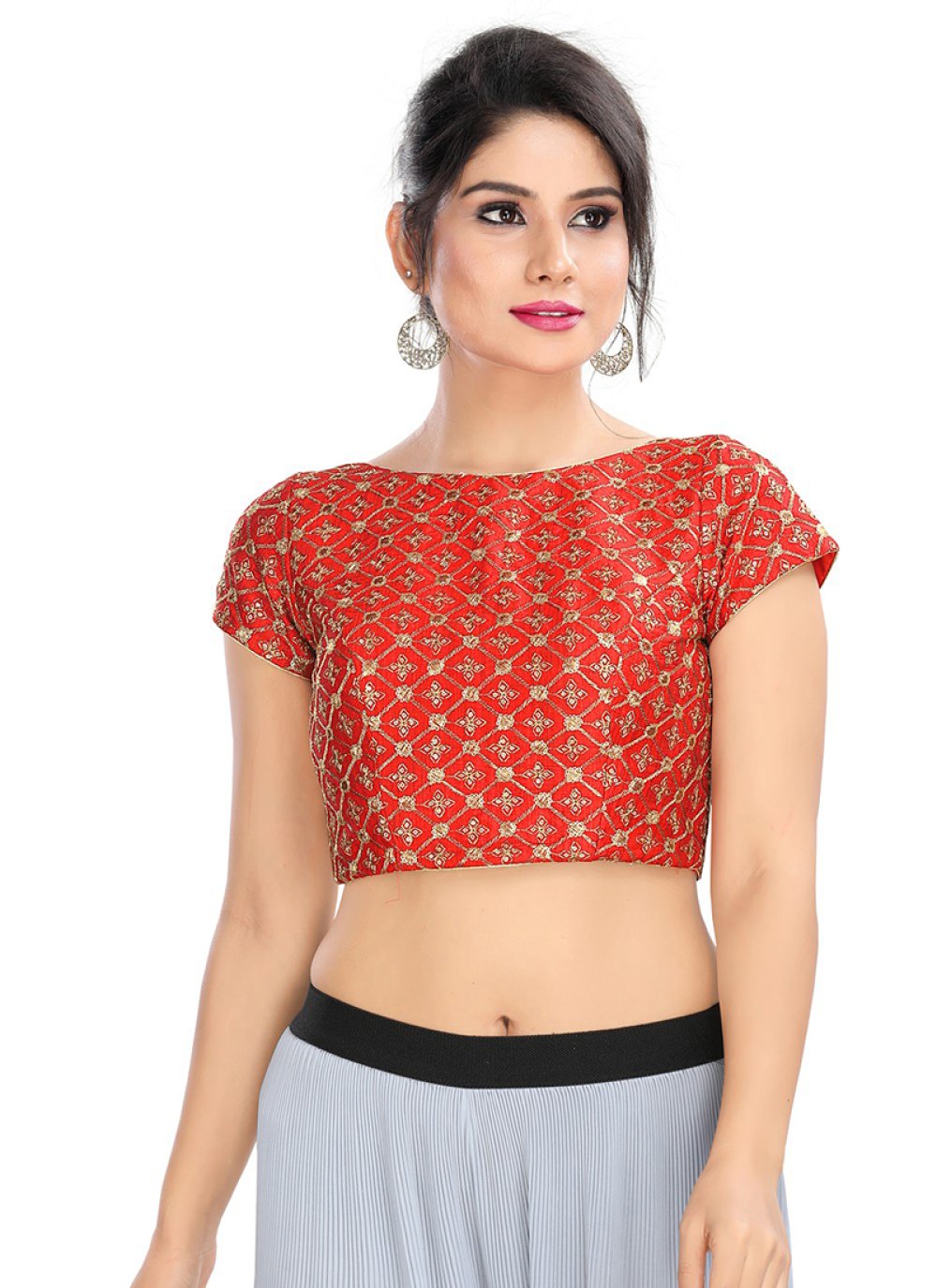 red colour designer blouse online