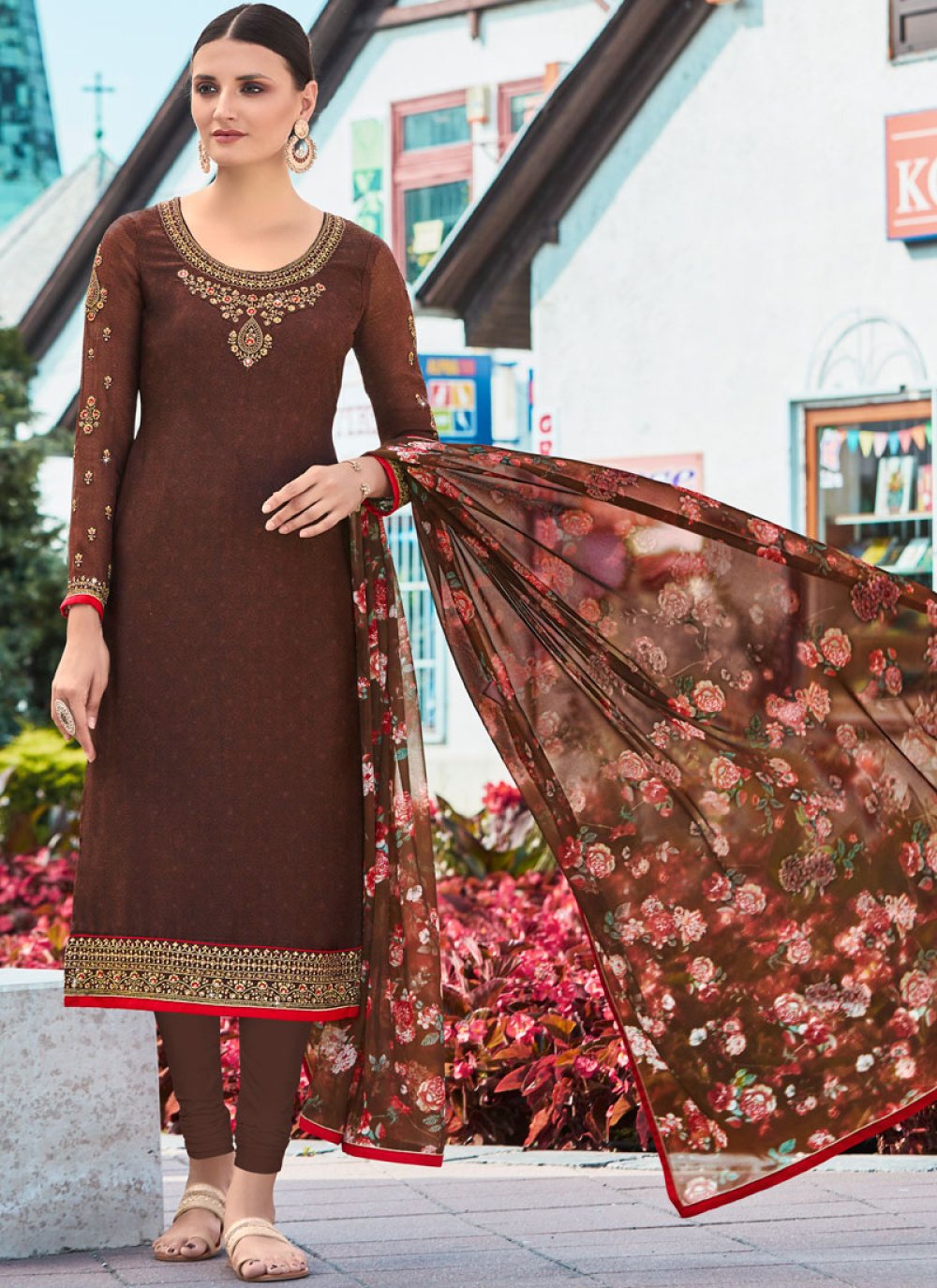 crepe silk churidar material