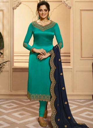 Drashti Dhami Blue Designer Palazzo Suit