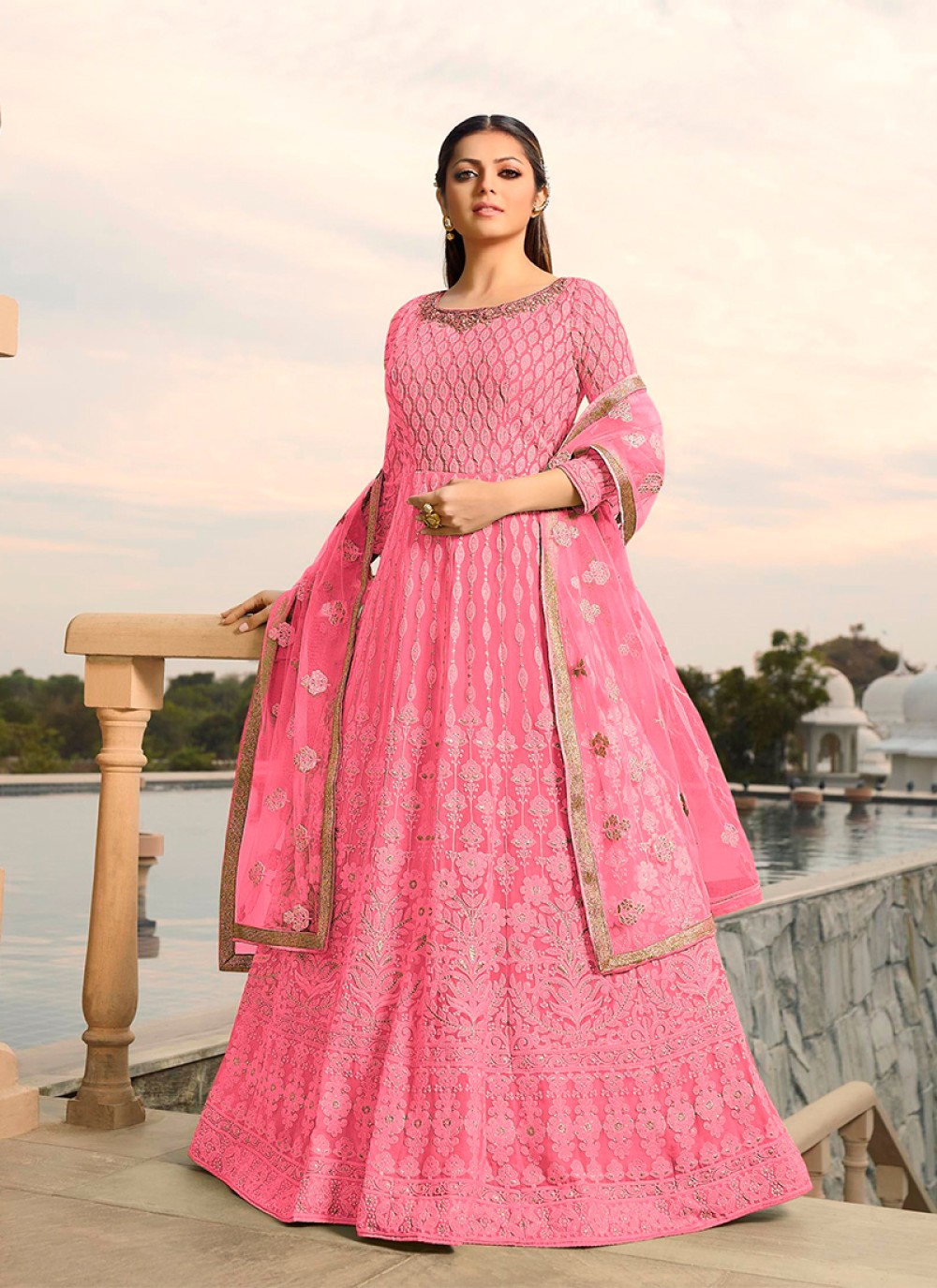 hot pink anarkali