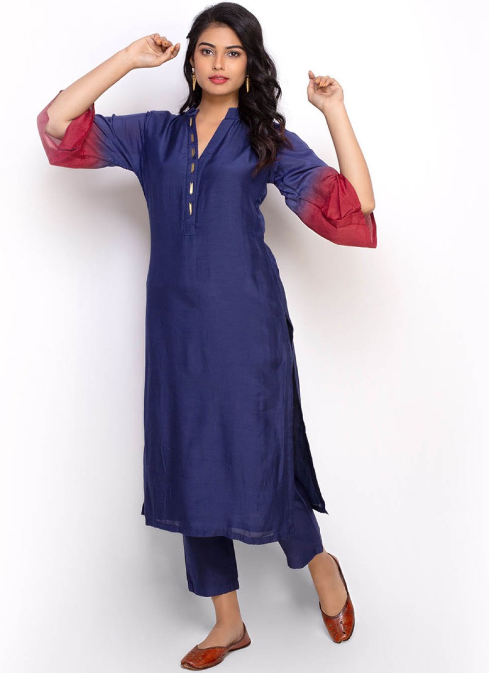blue frock kurti