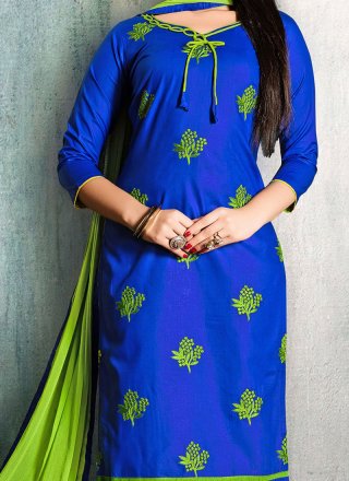 Embroidered Churidar Suit