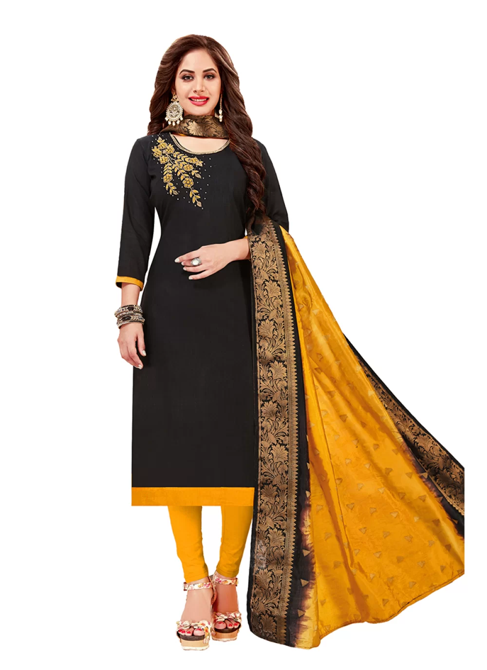 cotton churidar dress