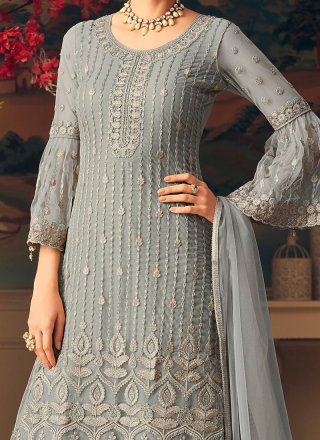 Embroidered Designer Palazzo Suit