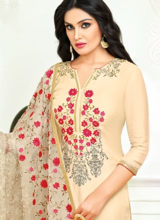 Embroidered Fancy Fabric Designer Straight Suit