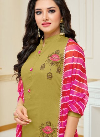 Embroidered Festival Churidar Suit