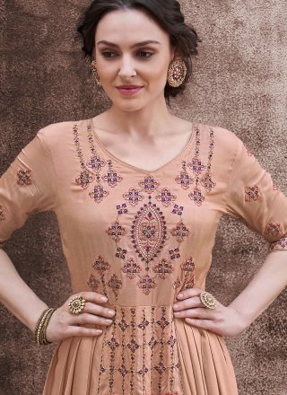 Embroidered Festival Readymade Gown 