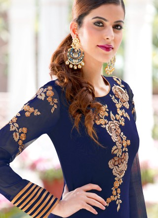 Embroidered Party Palazzo Salwar Suit