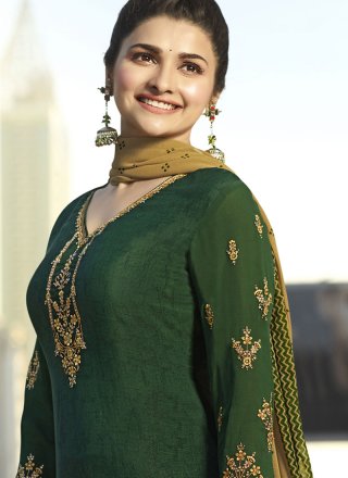 Embroidered Prachi Desai Faux Crepe Designer Pakistani Suit