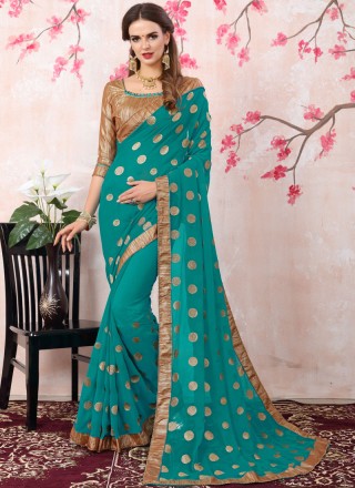 Embroidered Work Bollywood Saree