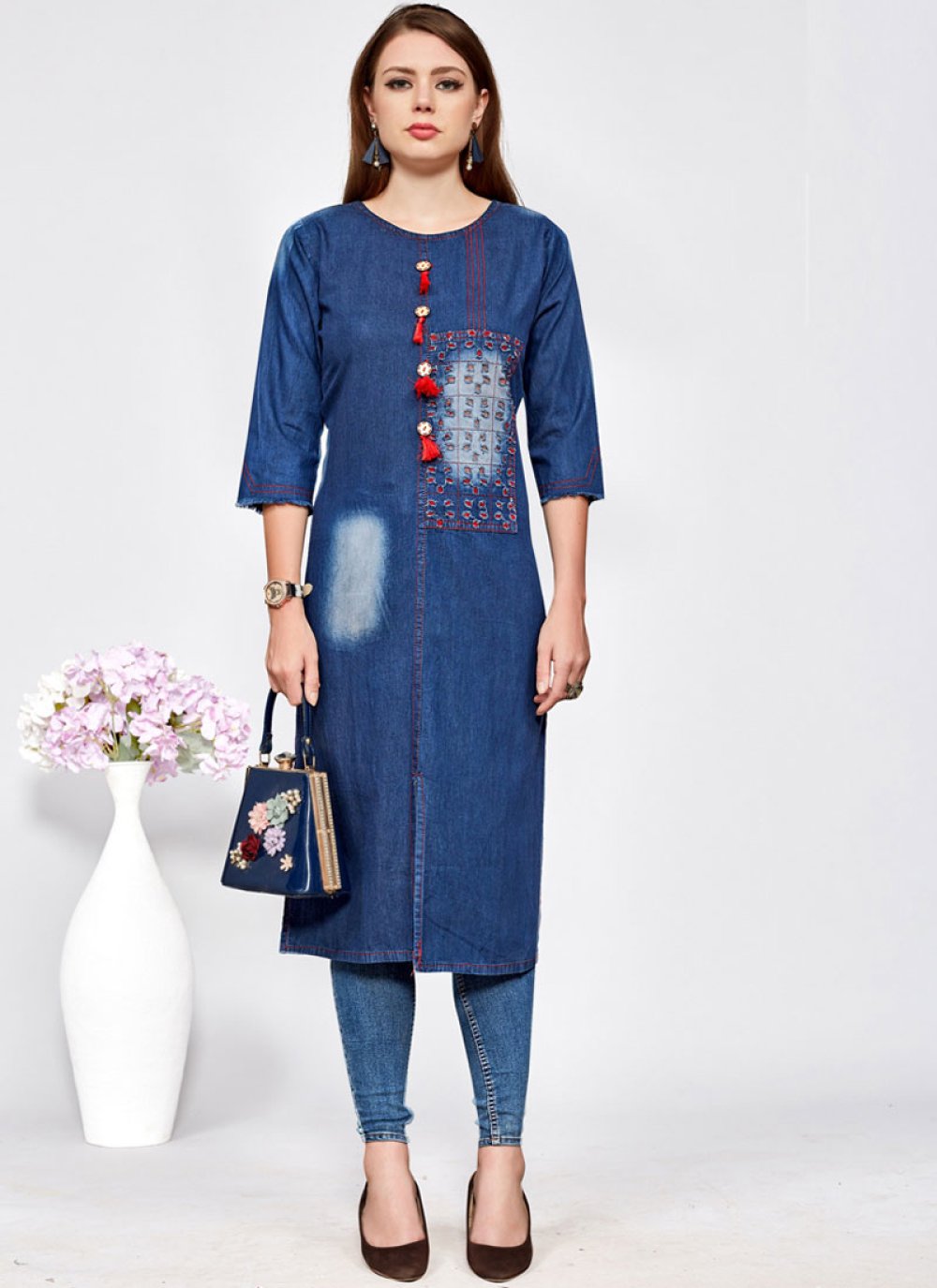 Party wear jeans on sale kurti