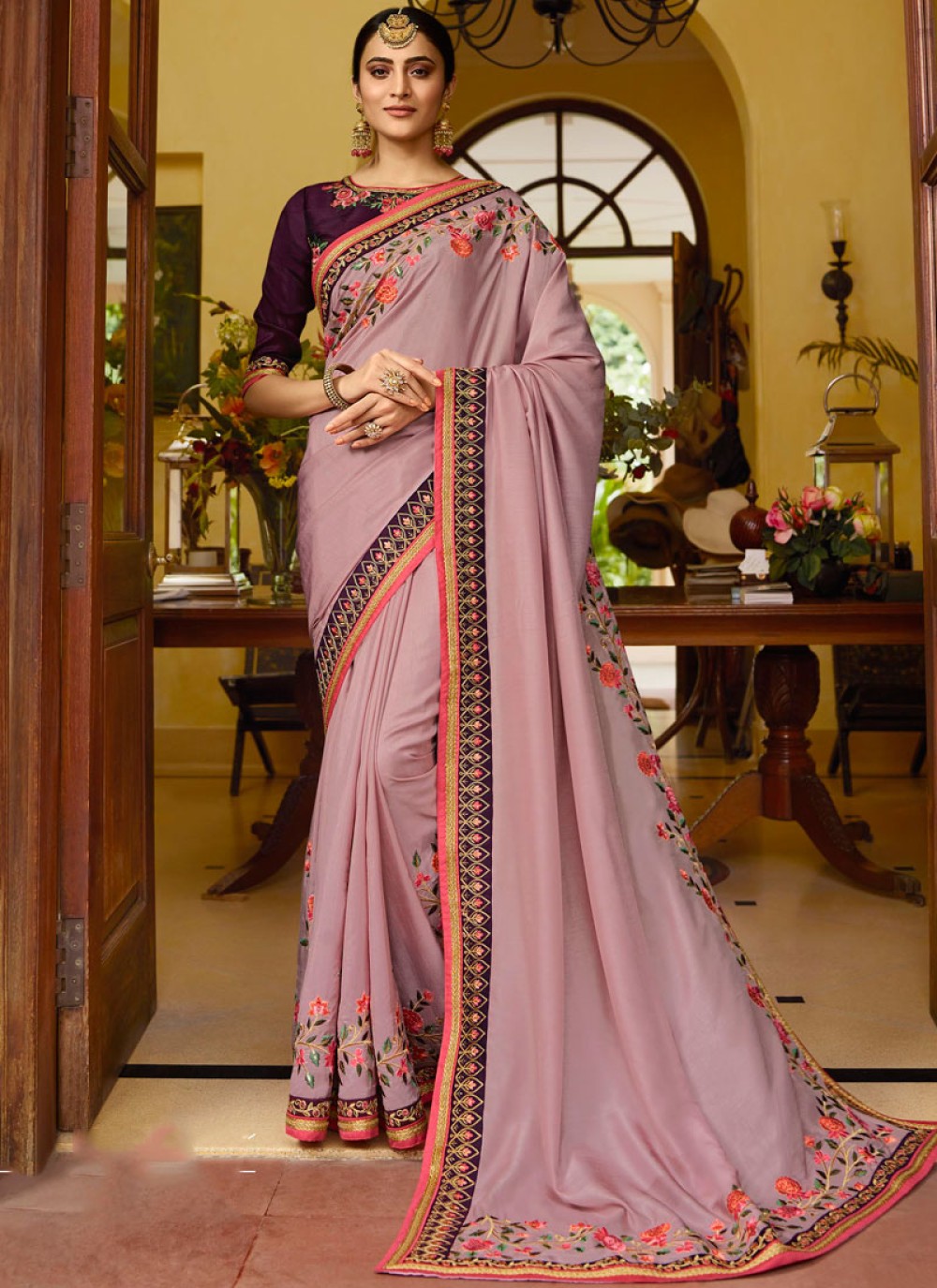 Fancy Fabric Resham Classic Saree