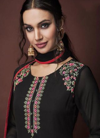 Faux Georgette Ceremonial Designer Pakistani Suit
