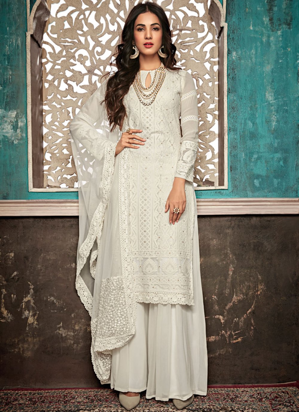 white simple salwar suit