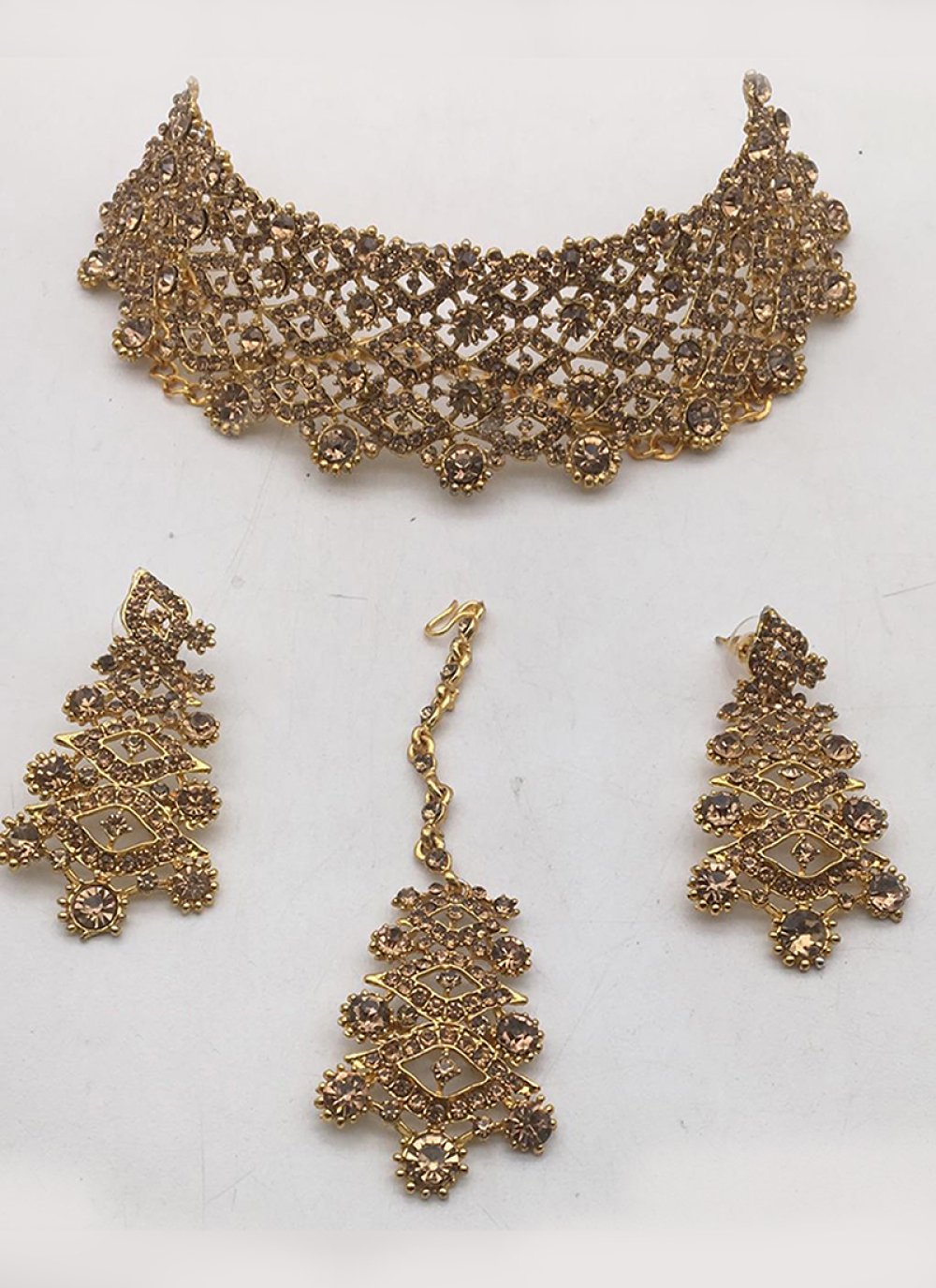 Buy Online Gold Party Necklace Set : 134372