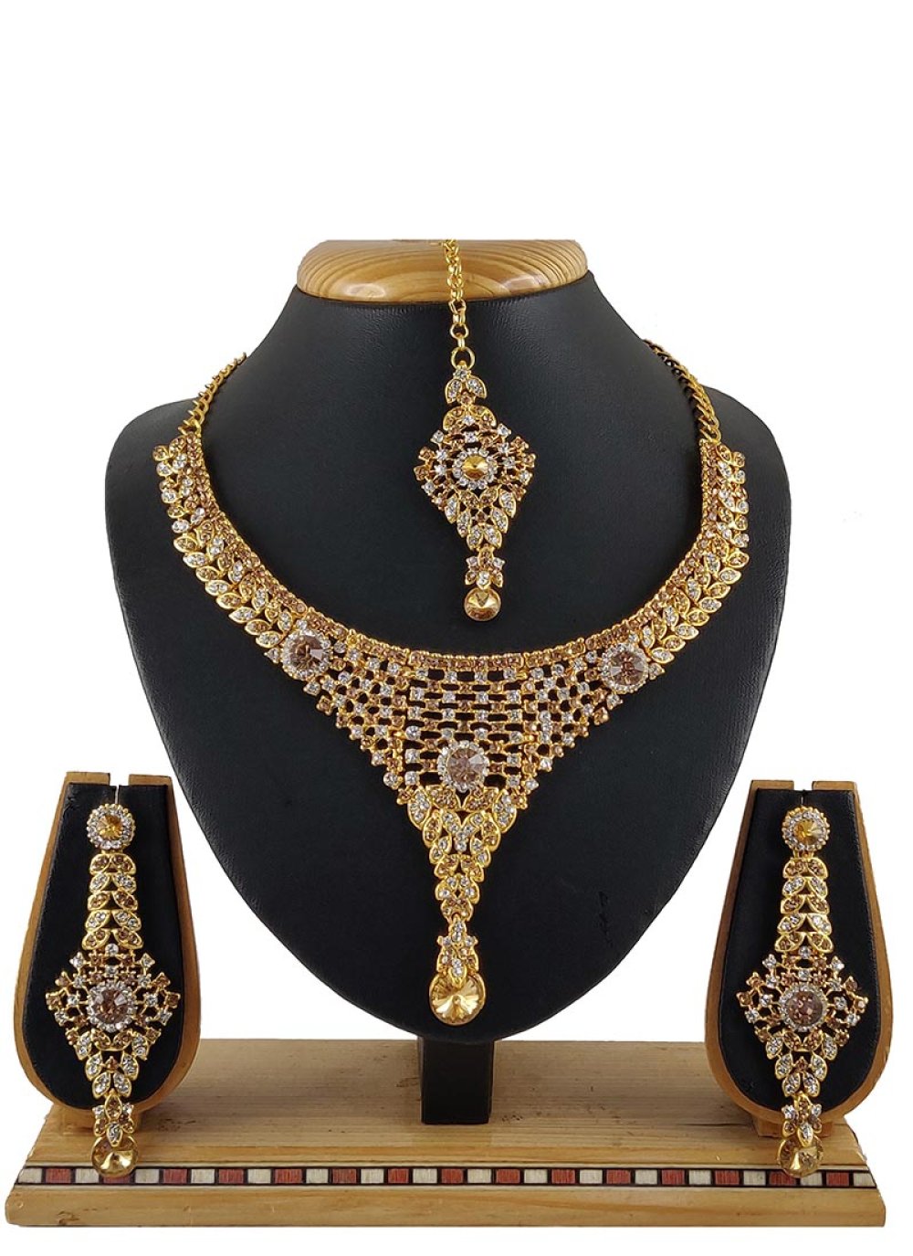 Gold Reception Necklace Set buy online Jewelry