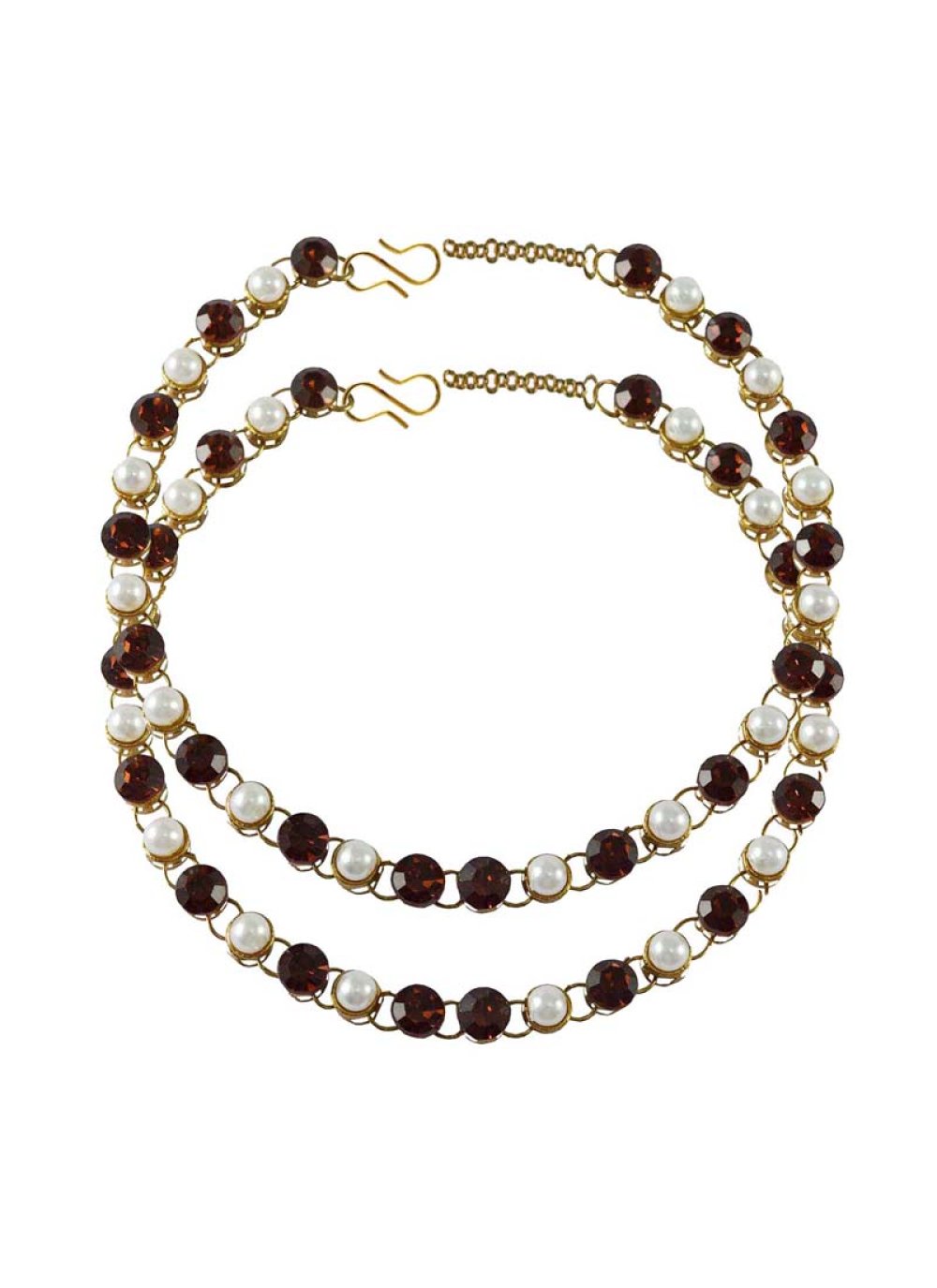 Gold Stone Work Anklet