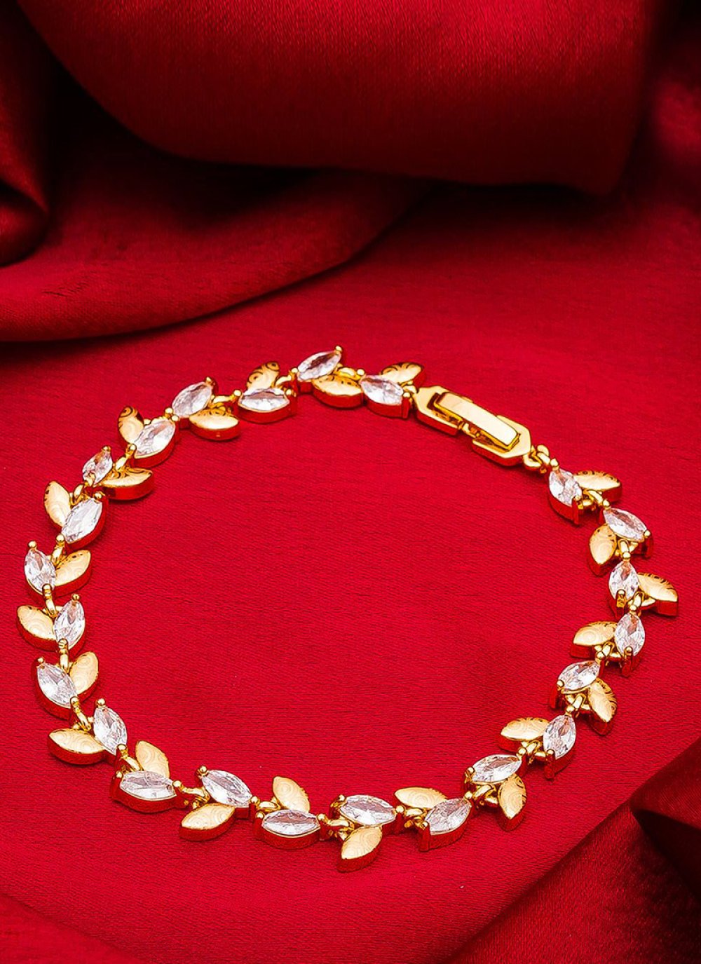 Gold Stone Work Reception Bracelet