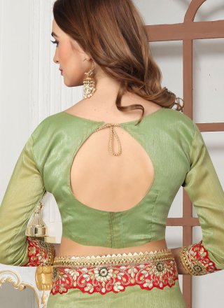 Green Cotton Silk Trendy Saree
