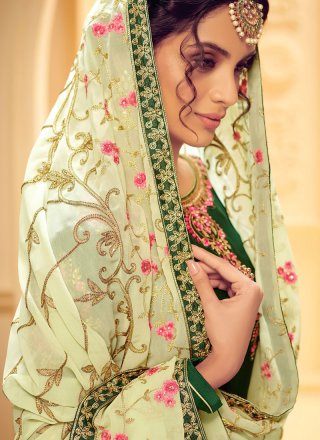 Green Embroidered Festival Designer Salwar Suit