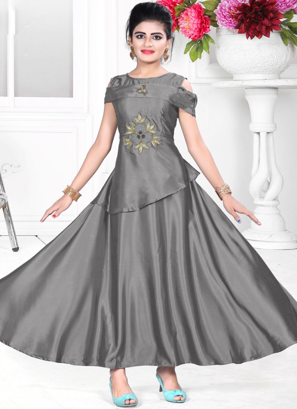 Share more than 81 gown design color gray latest