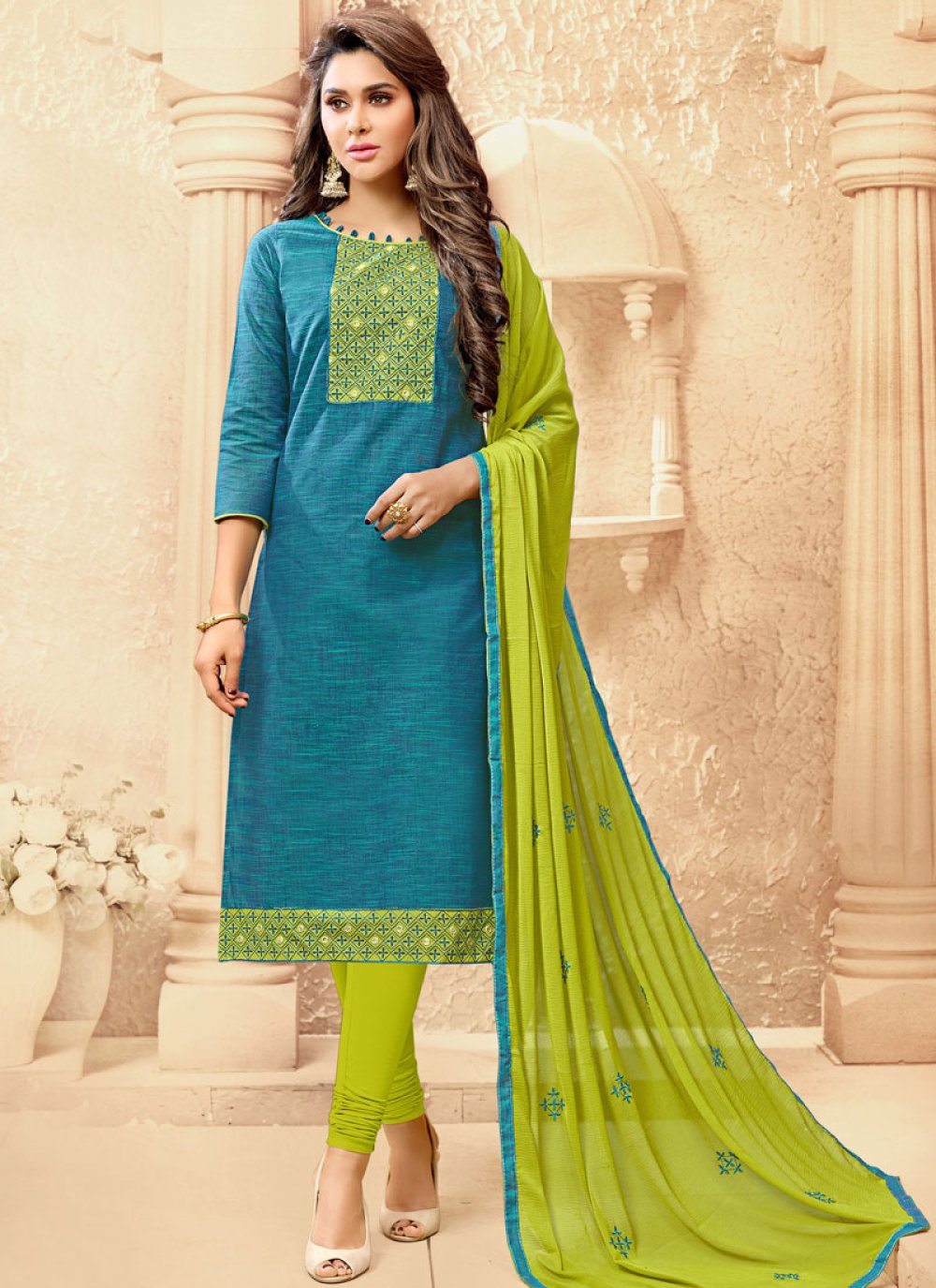 Buy Multicolor Handloom Cotton Printed Suit Online at Best Price | Cbazaar