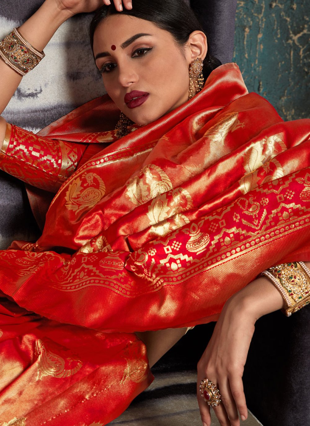 Buy Red Sarees For women At Best Prices Online