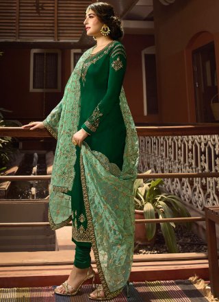 Kritika Kamra Green Festival Churidar Designer Suit