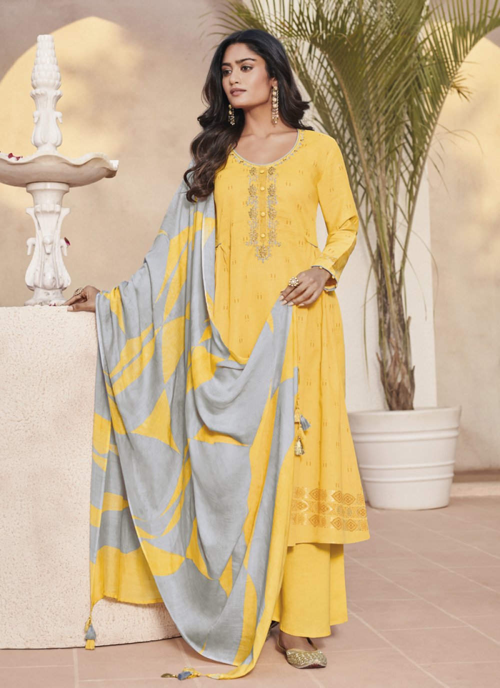 Shop Online Linen Designer Pakistani Suit 111419