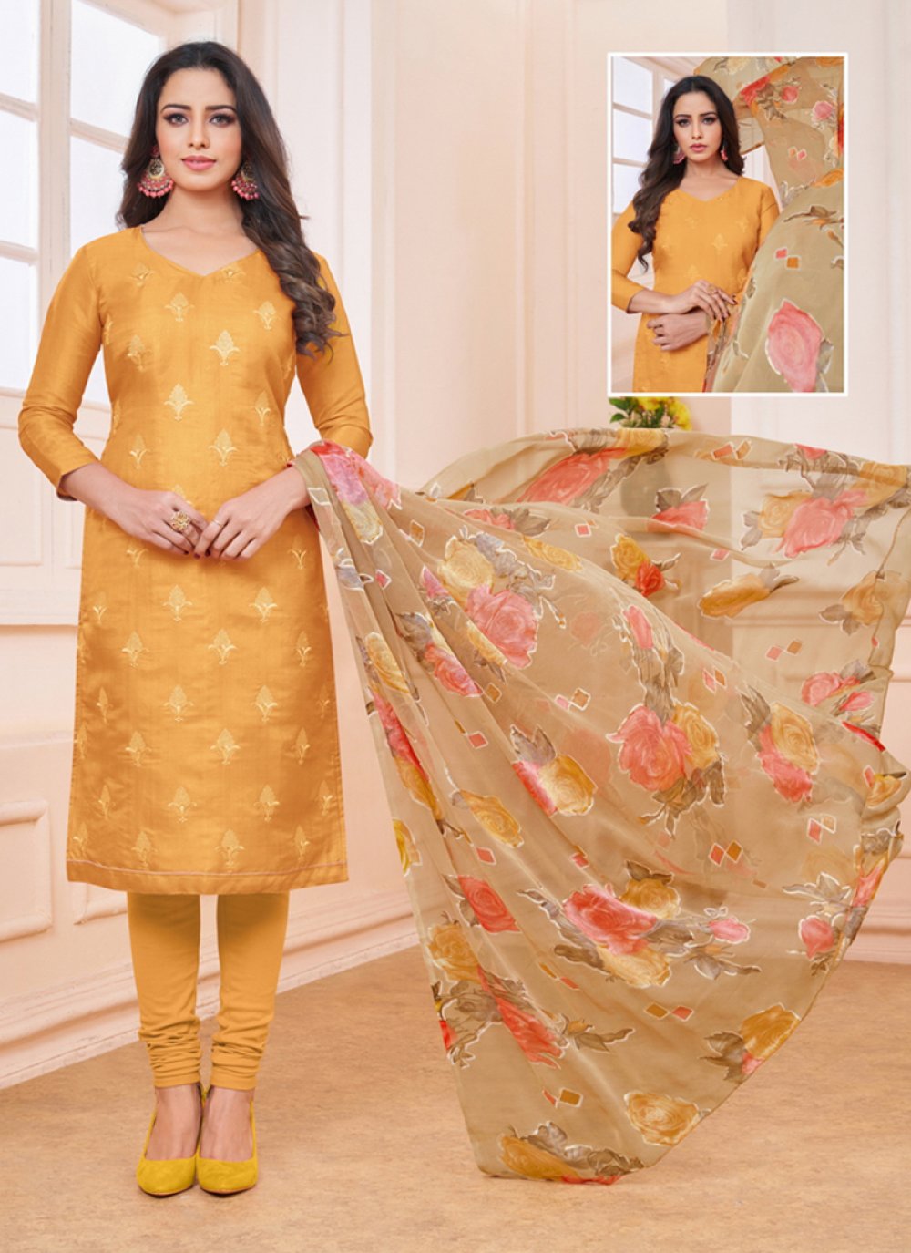 linen churidar material
