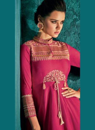 Magenta Color Anarkali Salwar Suit